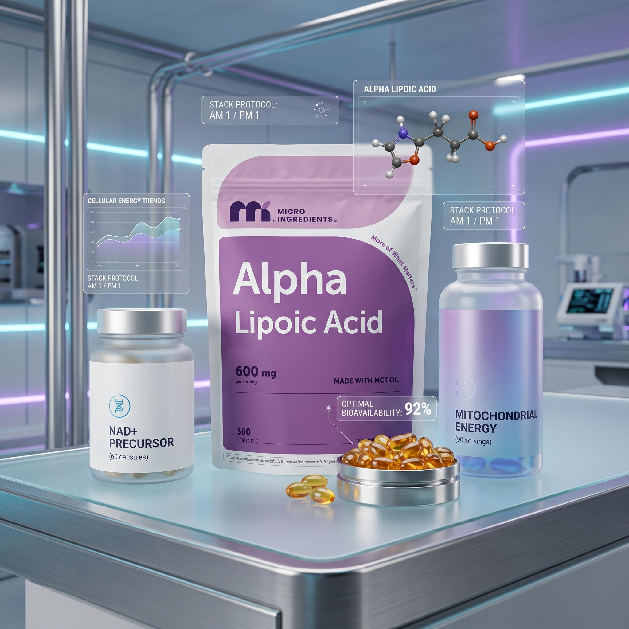 Micro Ingredients Lipoic Acid Softgels